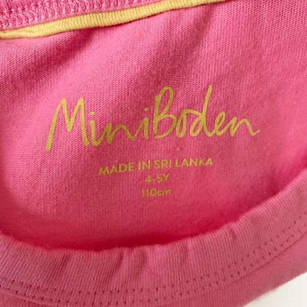 NWT Mini Boden Floral Power Applique Flutter Slogan T-shirt for Girls - Picture 5 of 8